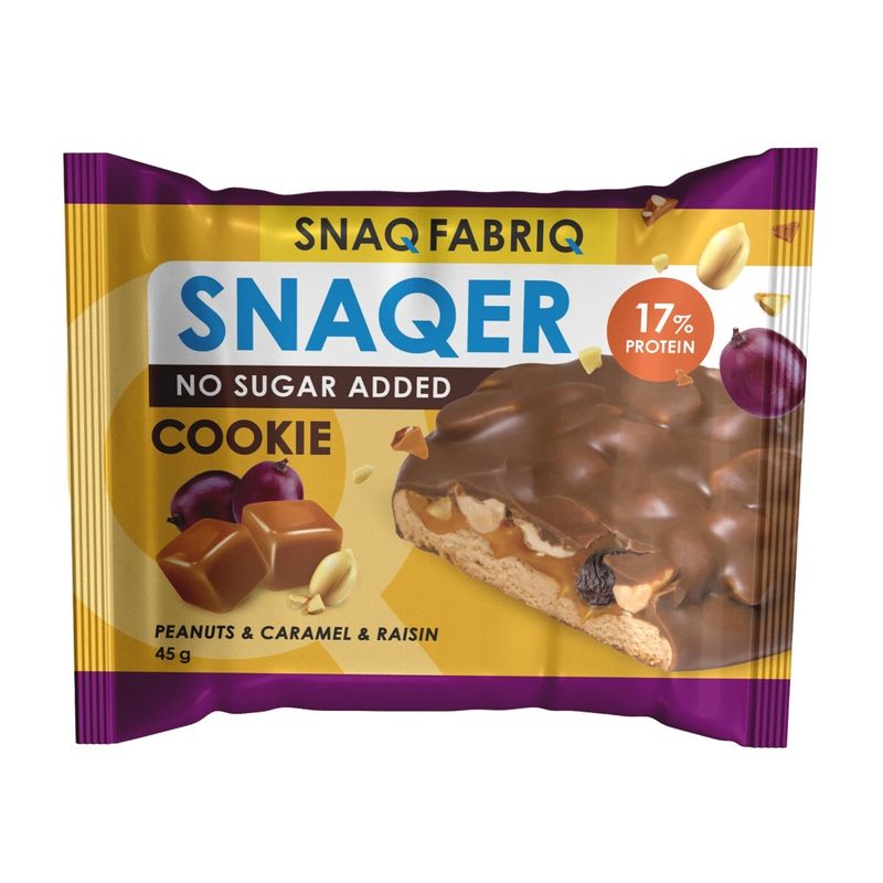 

Печенье Snaq Fabriq Арахис, изюм и карамель глазированное 45 г