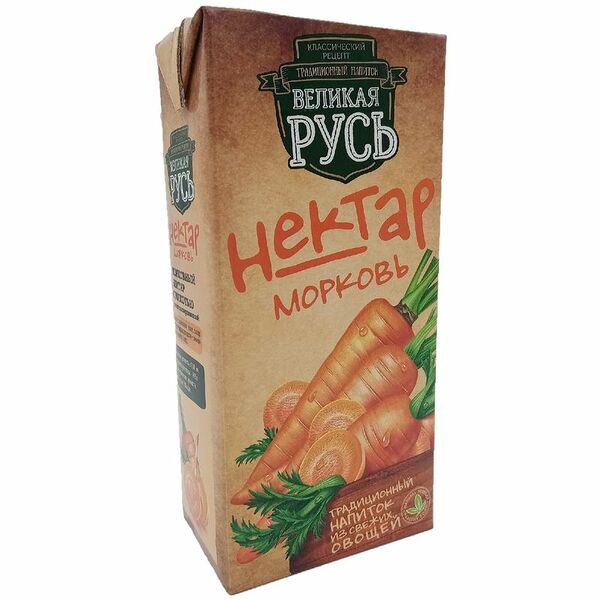 Нектар ВЕЛИКАЯ РУСЬ Морковный с мякотью