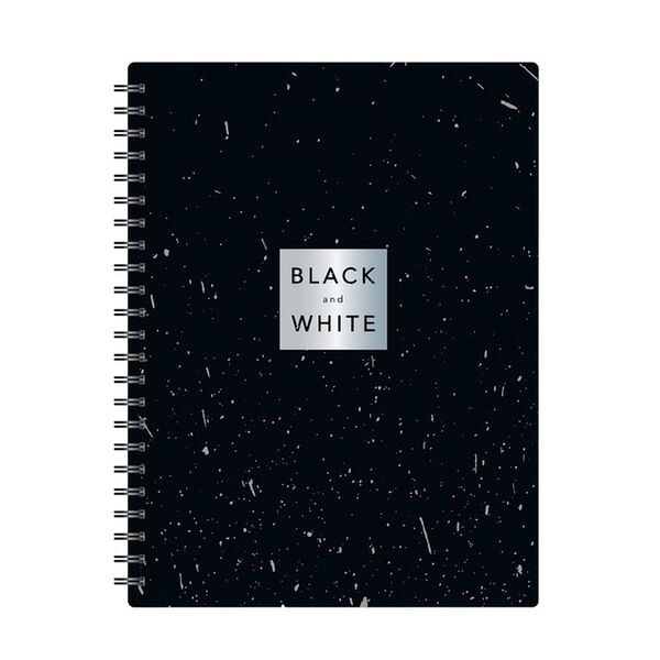 Тетрадь общая Attache Selection BW A5 80 листов в клетку на спирали