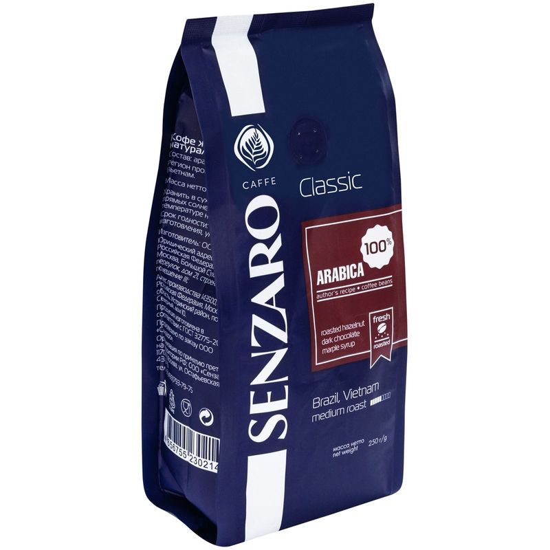 

Кофе Senzaro в зернах Classic 250 г