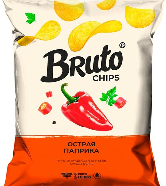 Чипсы Bruto Острая паприка 120г