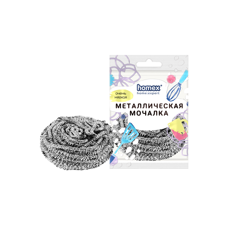 

Мочалка Homex металлическая очень мягкая спиральная 1 шт.
