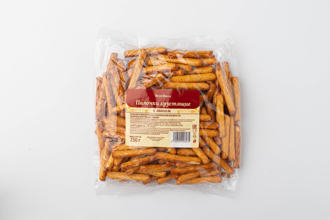

Палочки хрустящие с маком ВкусВилл 250г
