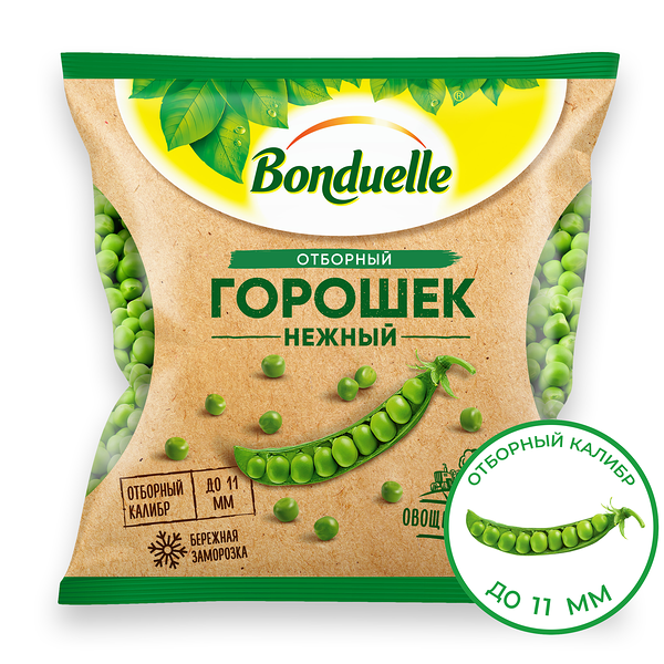 Горошек замороженный Bonduelle, фермерский, 400г