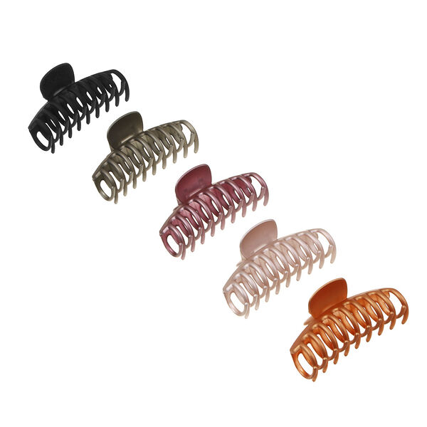 Краб для волос Юниlook 9см, пластик, 5 цветов, acs-34