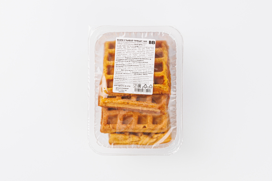 

Вафли с тыквой Пряные, заморозка Продукт замороженный 280 г