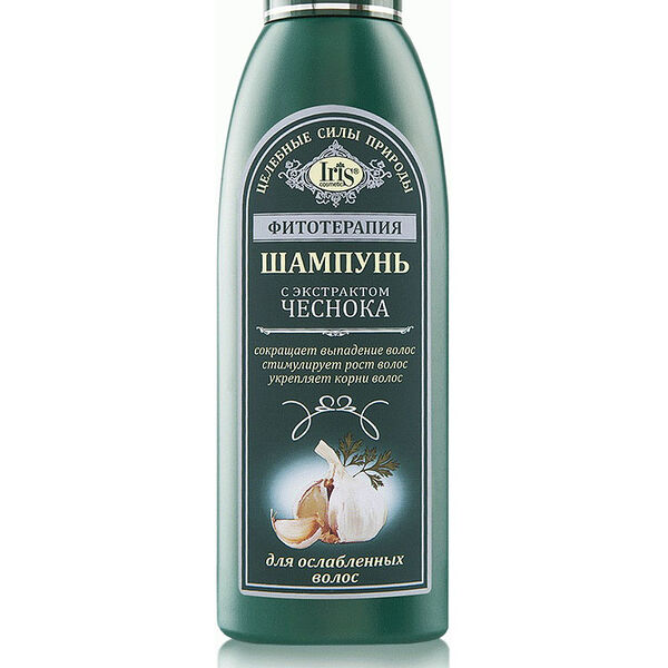 Шампунь Iris С экстрактом чеснока для ослабленных волос Фитотерапия