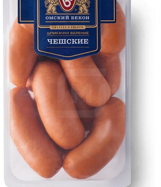 Шпикачки Омский Бекон Чешские вареные