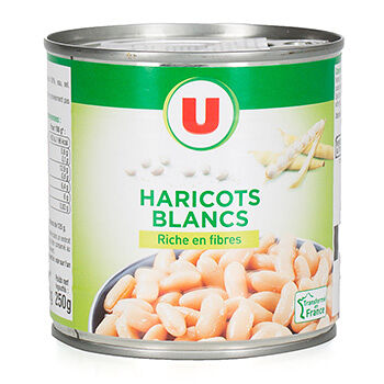 Фасоль белая в собственном соку, Sistem U, 230/250 г, Франция