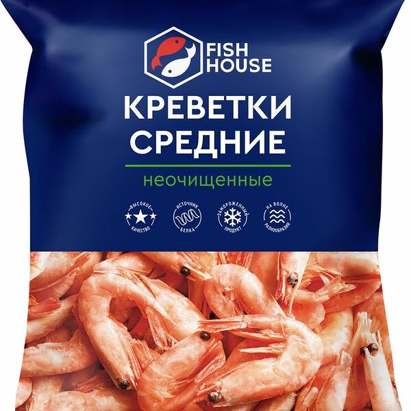 Креветки Fish House средние 500 г
