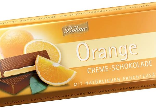 Шоколад темный Bohme с апельсиновой начинкой