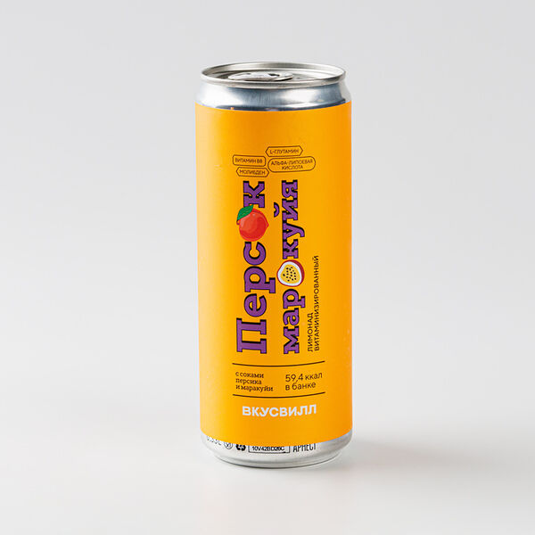 Лимонад Персик-маракуйя витаминизированный 330 мл