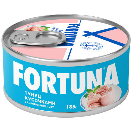 Тунец Fortuna кусочками в собственном соку