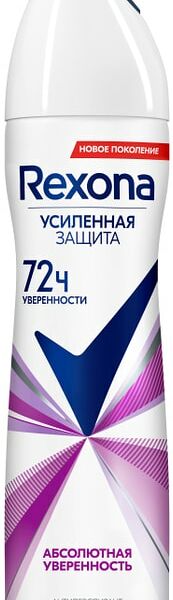 Антиперспирант-аэрозоль Rexona Абсолютная уверенность защита от пота и запаха на 72ч 150мл
