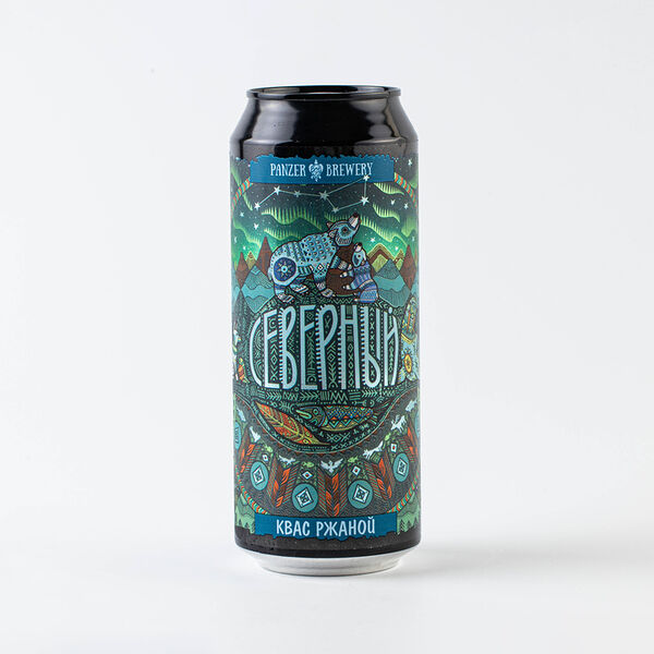 Квас ржаной Panzer Brewery северный фильтрованный, 0.5 л