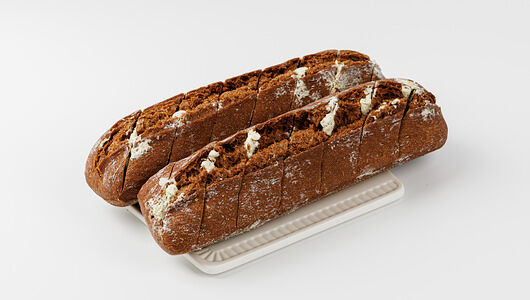 Выпекаем дома. Багет ржаной с чесноком замороженный, 2 шт. Пекарня