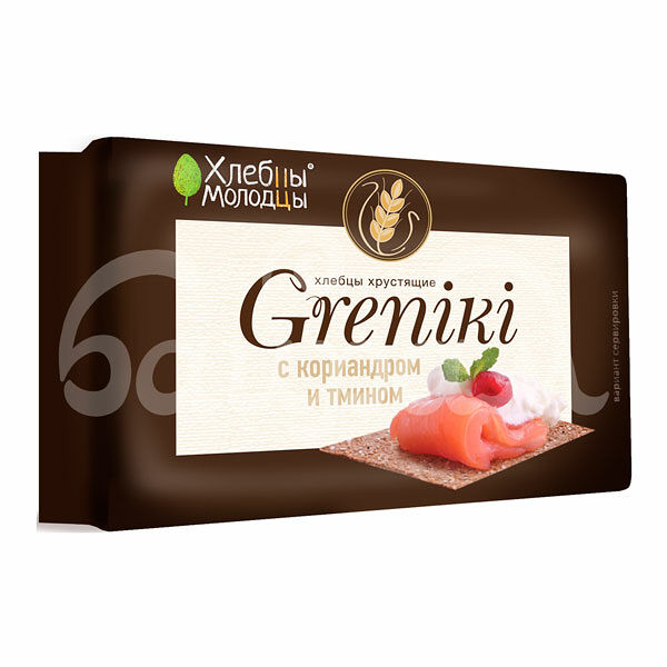 Хлебцы-Молодцы Греники 150гр Хрустящие с Кориандром и Тмином