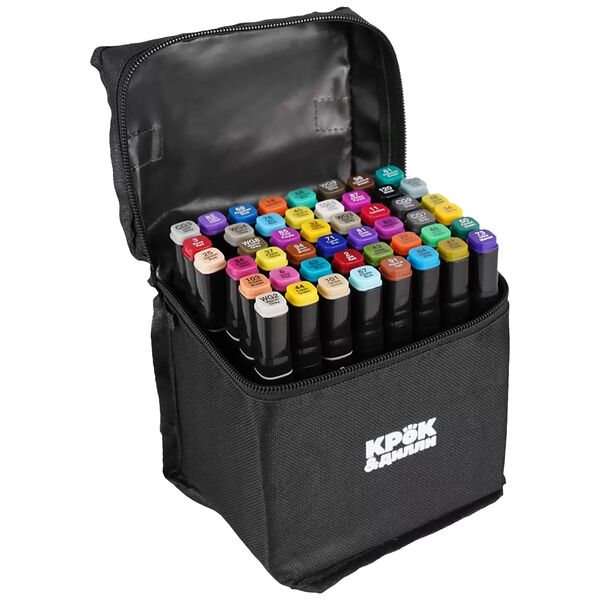 Набор маркеров для скетчинга КРОК&ДИЛЛИ двусторонние, 48шт