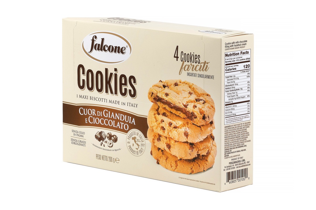 

Печенье Falcone сахарное молочный шоколад-ореховый крем 200 г