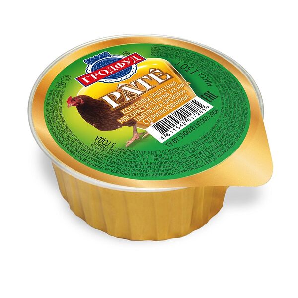 Консервы паштетные мясораст стерилиз из мяса ц/б 130г