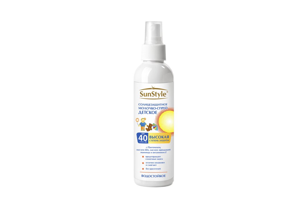 

Солнцезащитное детское молочко-спрей Sun Style Spf-40