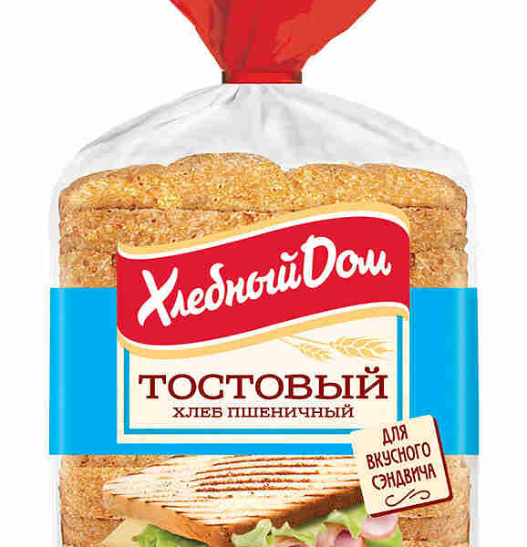 Хлеб пшеничный Хлебный Дом Тостовый, нарезка