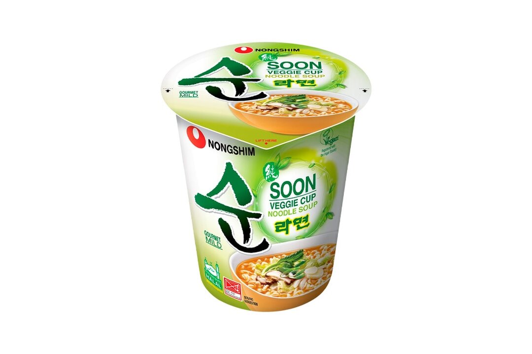 

Лапша быстрого приготовления Nongshim Сун Вегги овощная, стакан, 67 г