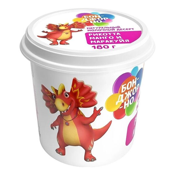 Сыр Рикотта Бонджорно манго-маракуйя 30% 180г