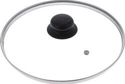 Крышка TimA с ручкой полипроп стеклян с металл/обод 24см арт 4724