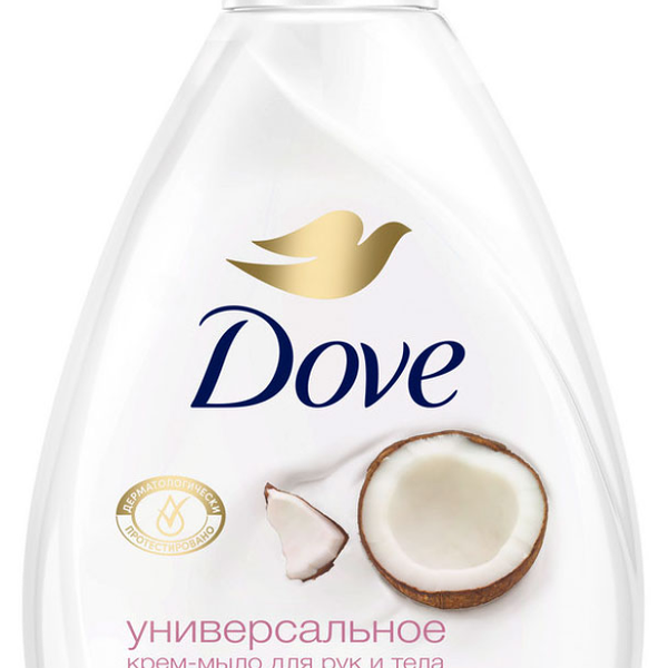 Жидкое крем-мыло Dove Кокос и миндальное молочко с 1/4 увлажняющего крема