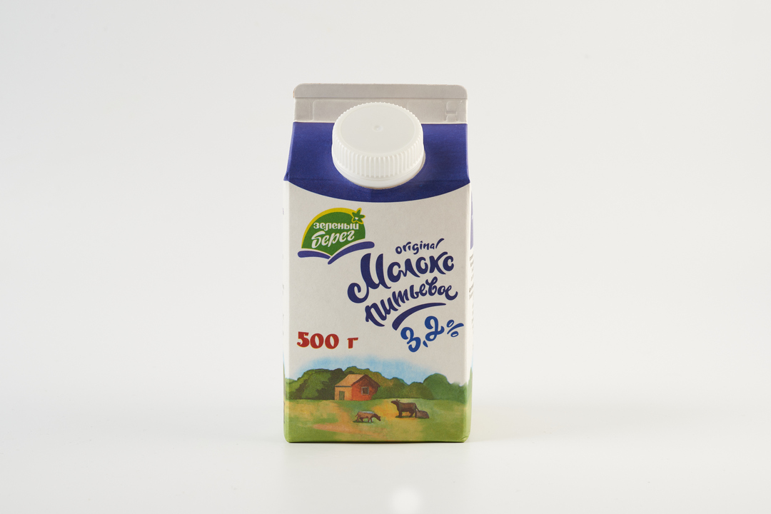 

Молоко Зеленый берег 3.2% 500 г
