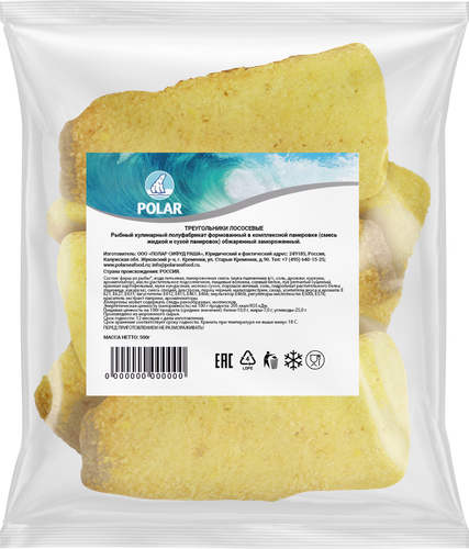 

Замороженный полуфабрикат Polar Треугольники лососевые 500 г