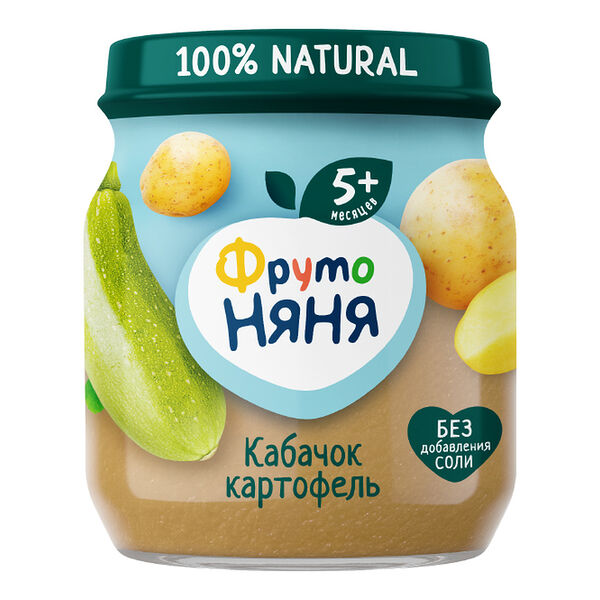 Пюре детское Фруто Няня из кабачка и картофеля с 5 месяцев 110г