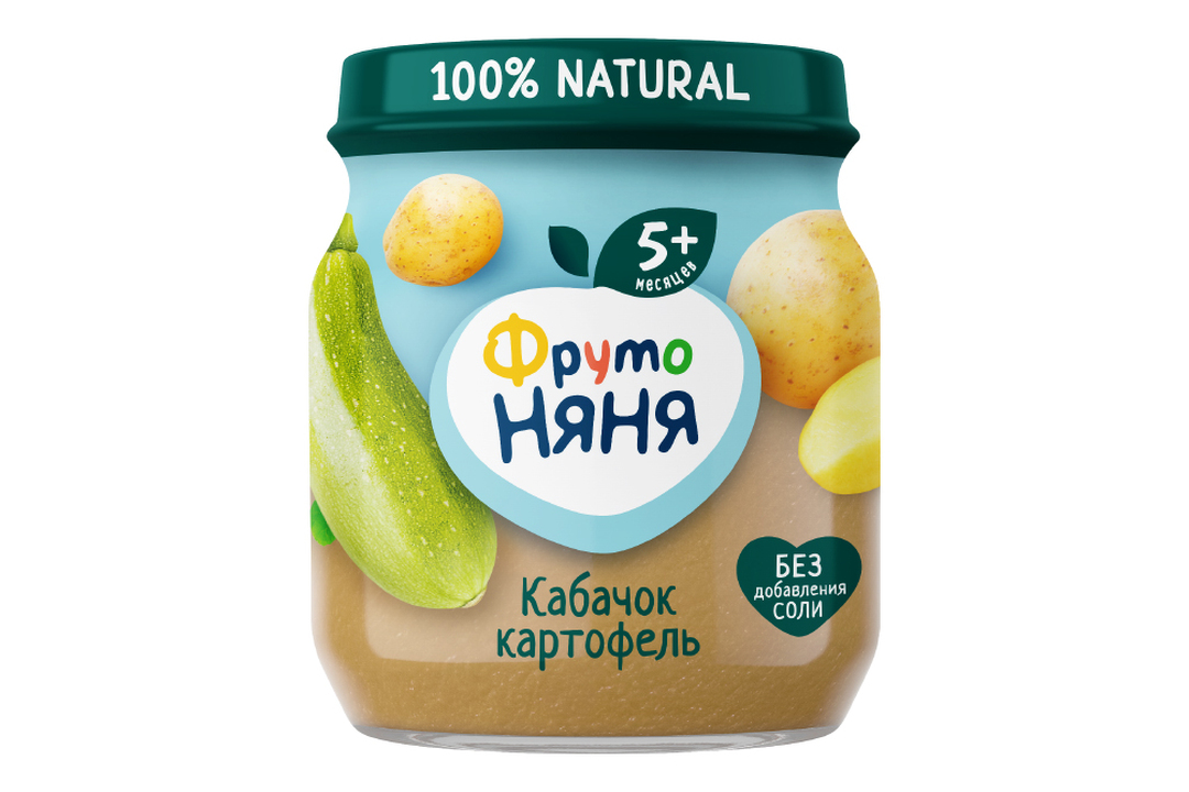 

Пюре детское ФрутоНяня из кабачка и картофеля с 5 месяцев 110 г