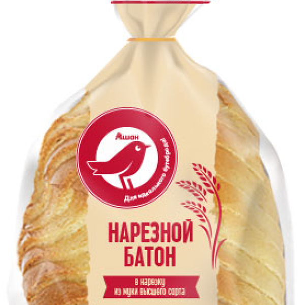 Батон нарезной АШАН Красная птица в нарезку