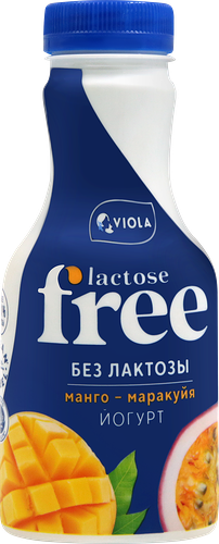 Йогурт питьевой Viola Free Манго-маракуйя безлактозный 1.1%, без змж 270 г