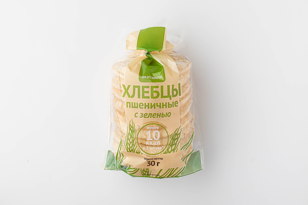 

Хлебцы пшеничные ВкусВилл с зеленью
