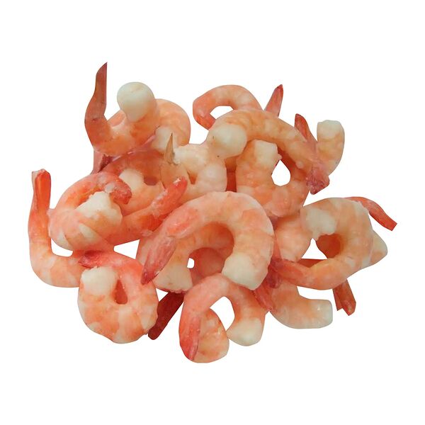 Креветки белоногие очищенные с хвостом варено-мороженные 41/50, вес