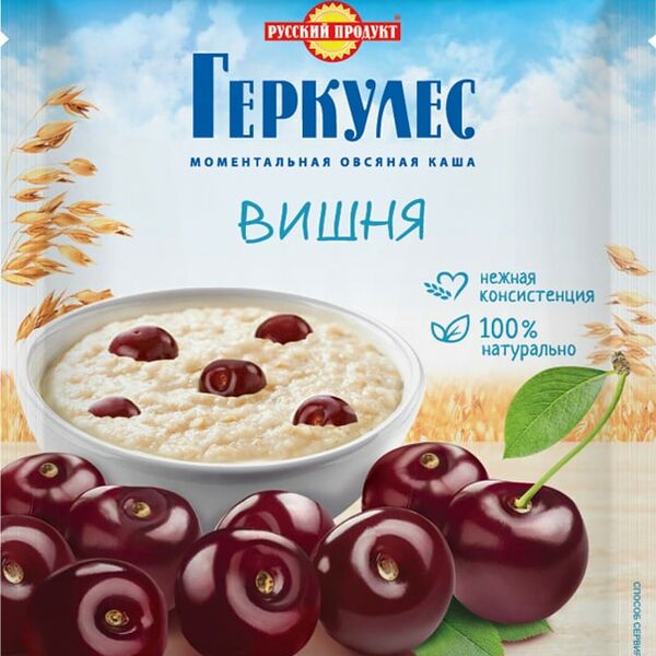 Каша Русский продукт Геркулес овсяная с вишней 35г