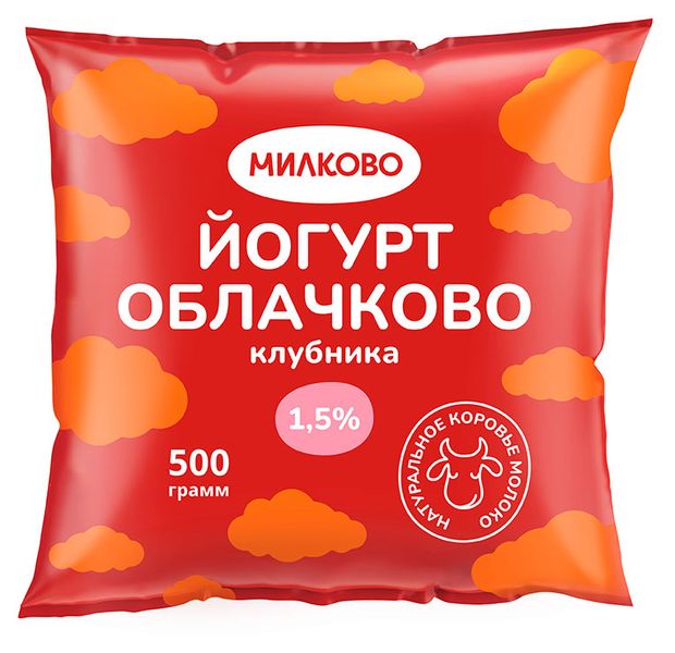 

Йогурт Облачково клубника 1.5% 500 г