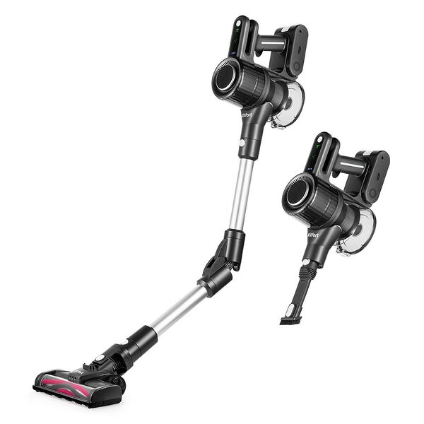 Пылесос вертикальный беспроводной Kitfort КТ-5168-3, 150 Вт, циклон + фильтр тонк.очистки H12, черно-белый