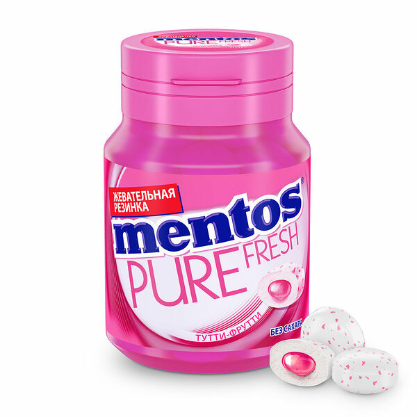Жевательная резинка Mentos Pure Fresh вкус Тутти-Фрутти, 54 г