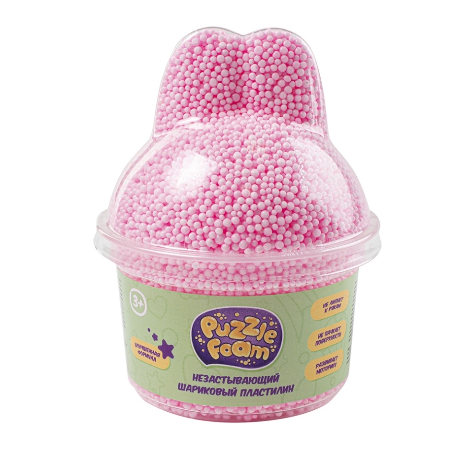 

Шариковый пластилин Puzzle Foam с фигурной крышкой зайчик 3+