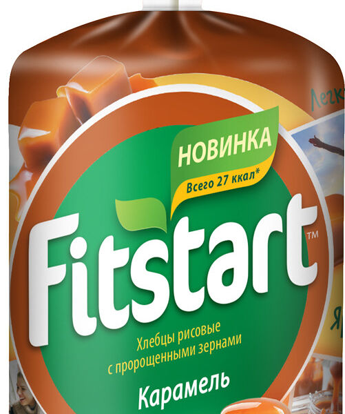 Хлебцы рисовые Fitstart с пророщенными зернами Карамель