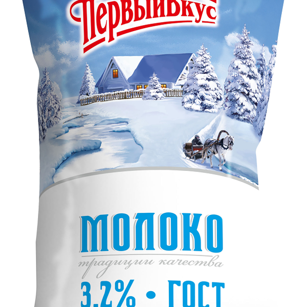 Молоко Первый вкус пастеризованное 3.2% 900г