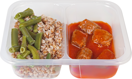 

Гуляш из говядины с гречневой кашей 220 г