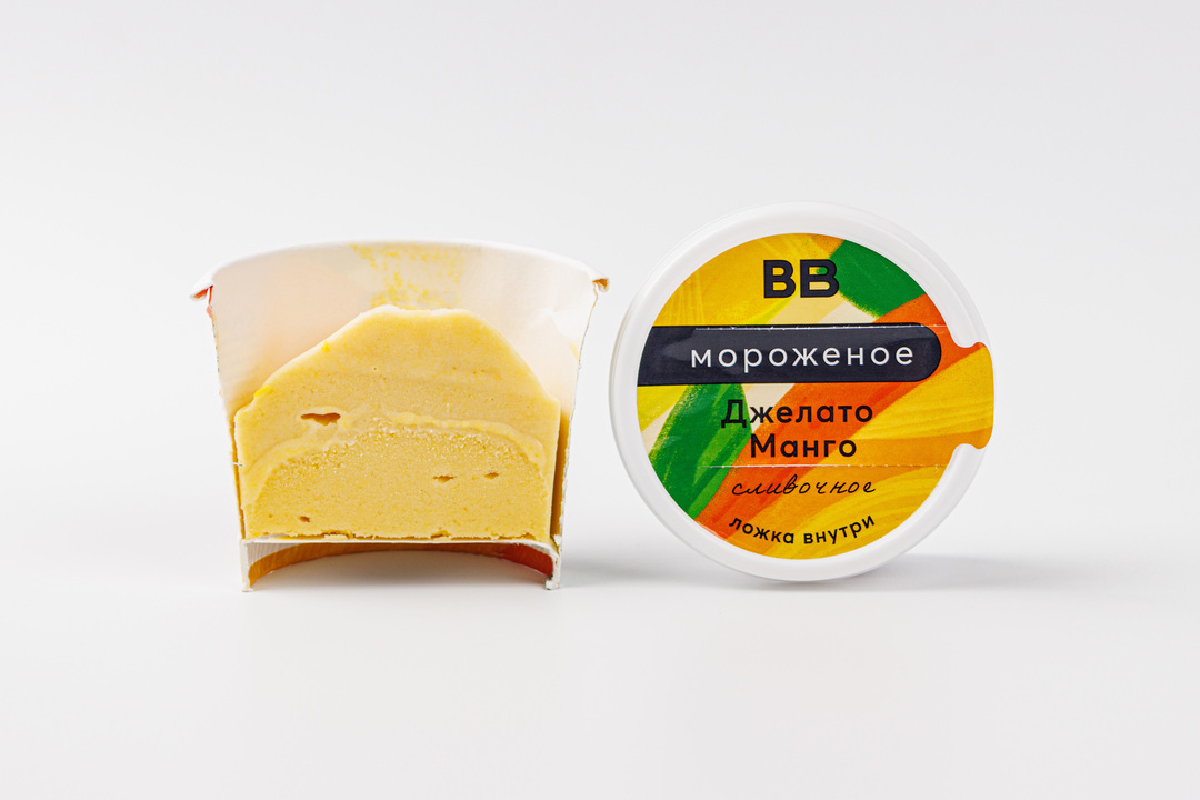 

Мороженое сливочное ВкусВилл Джелато манго 75 г