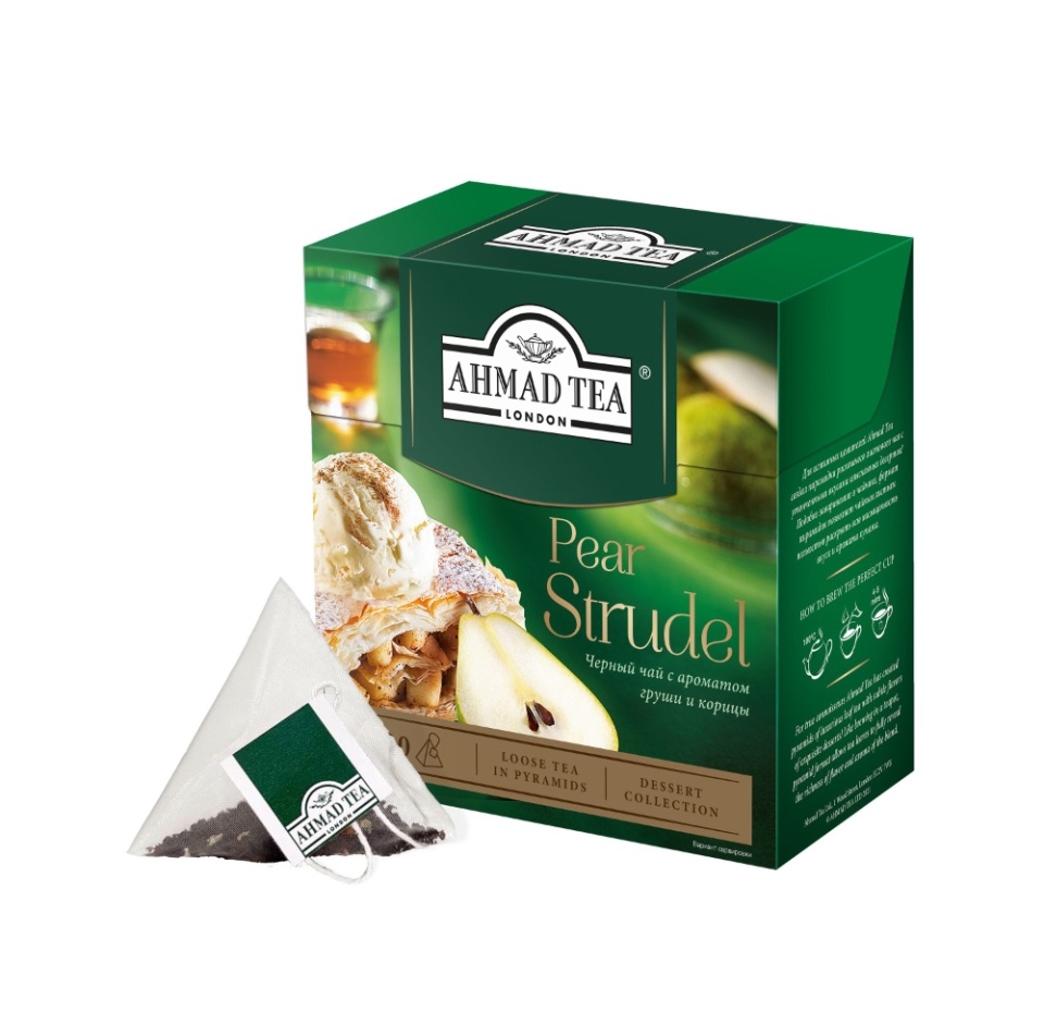 

Чай черный Ahmad Tea Pear Strudel грушевый штрудель в пакетиках 20 шт. 36 г