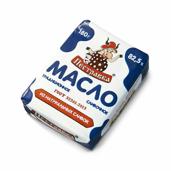 Масло сливочное Пестравка Традиционное 82.5%, 180г