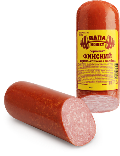 

Колбаса варено-копченая Папа может сервелат Финский 350 г